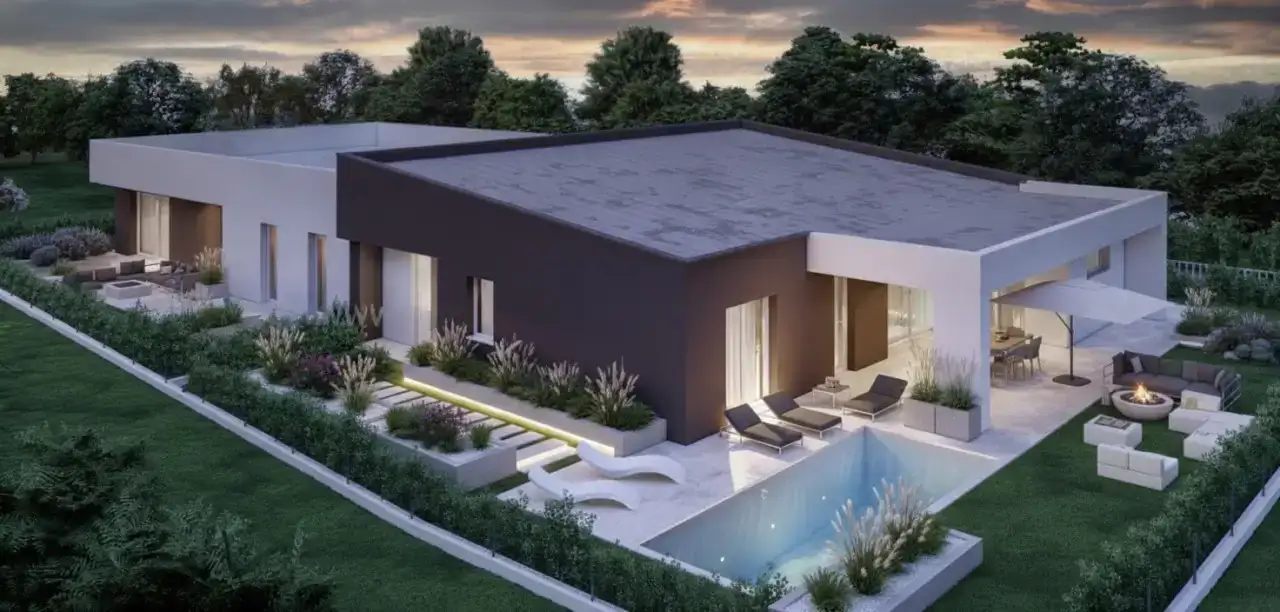 UNICO LIVELLO ELEGANTE PORZIONE DI VILLA